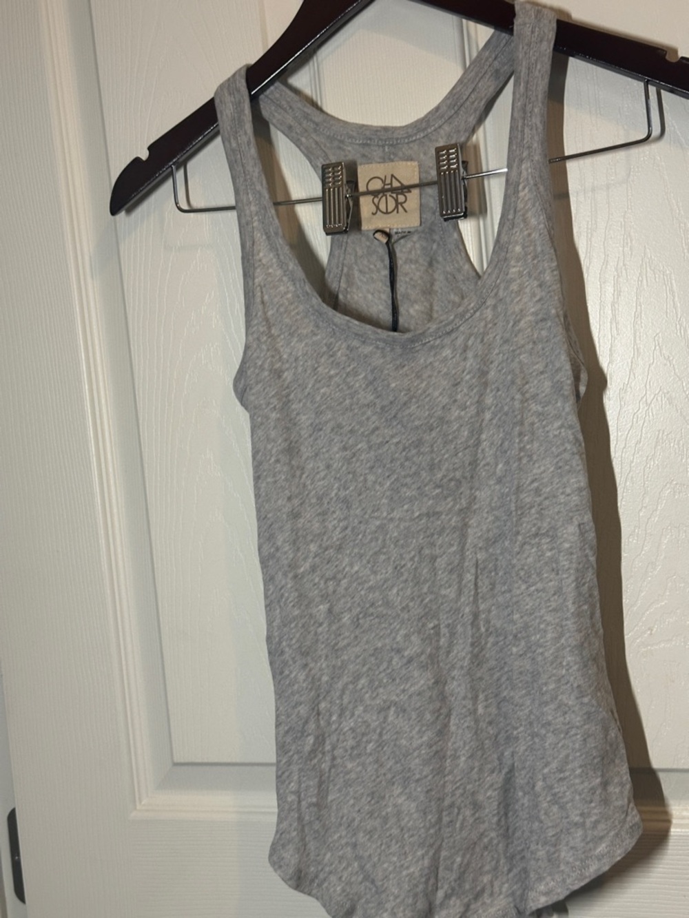 Chaser Light Gray Racerback Tank Top - Picture 2 of 5